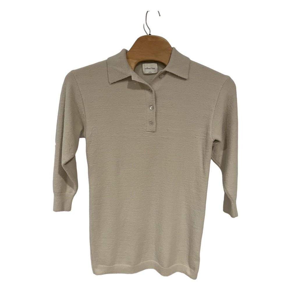 Wilfred Free Women Small Nylon 1/4 buttoned Shirt Sweater
